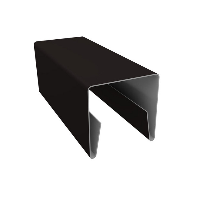 Планка П-образная заборная 20 0,5 Drap TX RAL 9005 черный (2м)