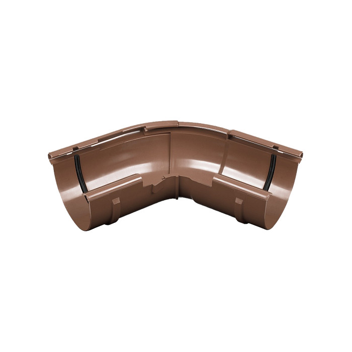 Угол желоба внутренний регулируемый 120-145 гр пвх, d-125 мм, коричневый, BRYZA