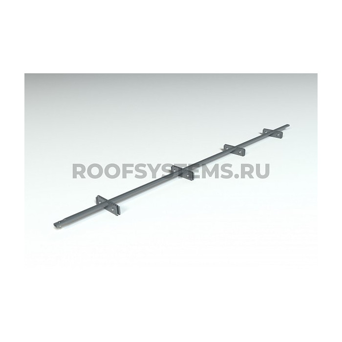 Комплект снегозадержания Prestige ZN , 3м., Single для фальцевой кровли, (состав:4 опоры, труба, комплект крепления), серый графит, Roofsystems