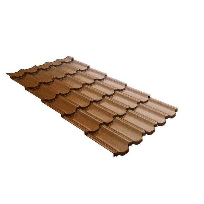 Металлочерепица Grand Line Kvinta plus (Квинта Плюс) 0,5 Quarzit Cuprum Steel | c 3D резом