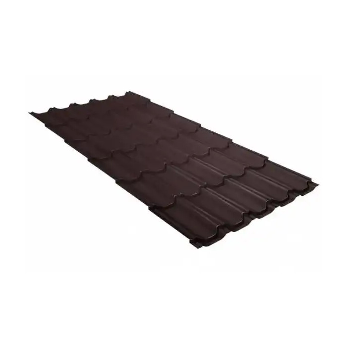 Металлочерепица Grand Line Kvinta plus (Квинта Плюс) 0,5 Drap RAL 8017 Шоколад