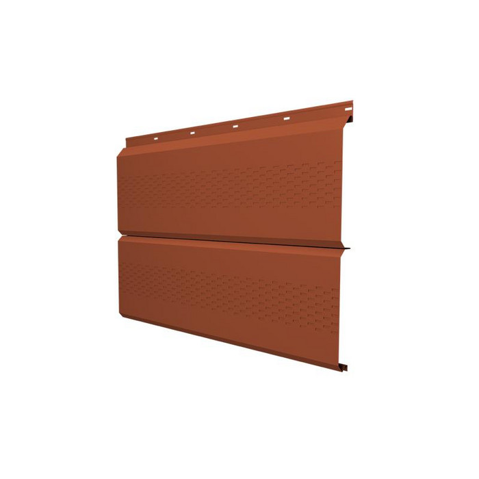 Софит ЭкоБрус с перфорацией 0,345 Grand Line 0,45 Drap RAL8004 терракота