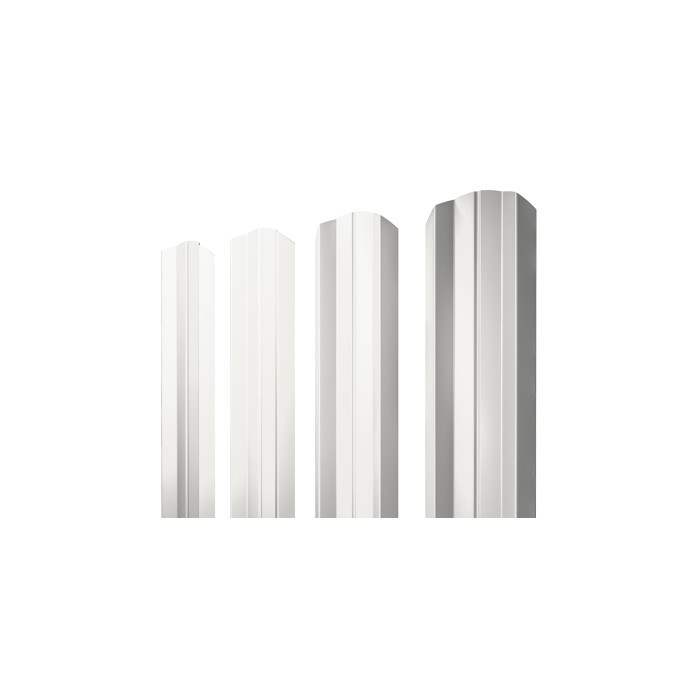 Металлический штакетник М-образный В Grand Line 0,4 Полиэстер RAL9003 Сигнальный Белый